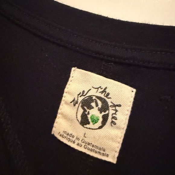 Black Floral Free People T-Shirt - Picture 3 of 3